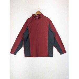 Nike Golf Fit-Dry Men's Burgundy Black 1/4 Zip Pullover Sweater‎ Jumper 2XL